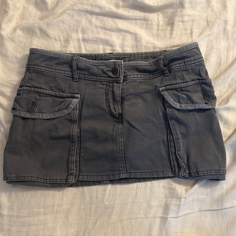 Garage Gray Mini Skirt with pants inside